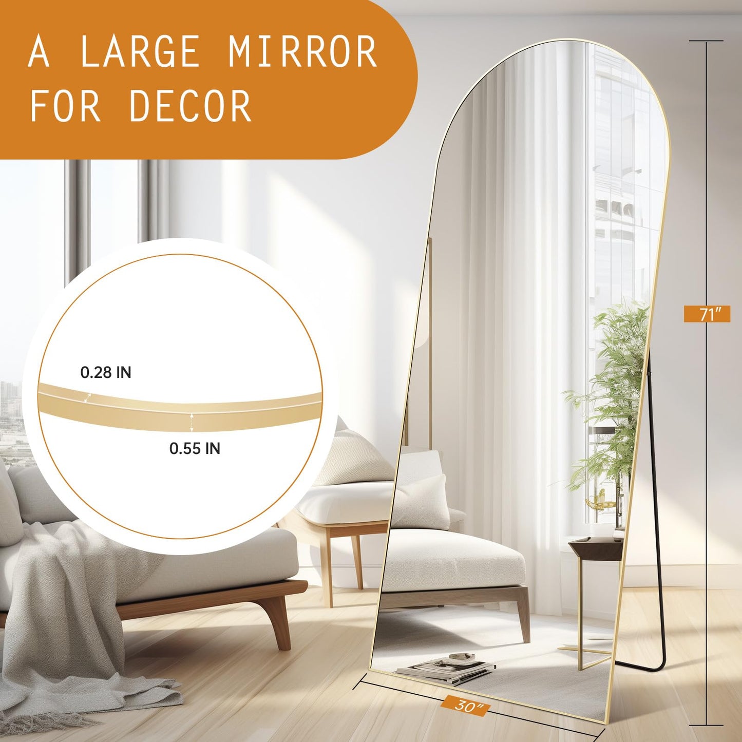 Arched Full Length Mirror