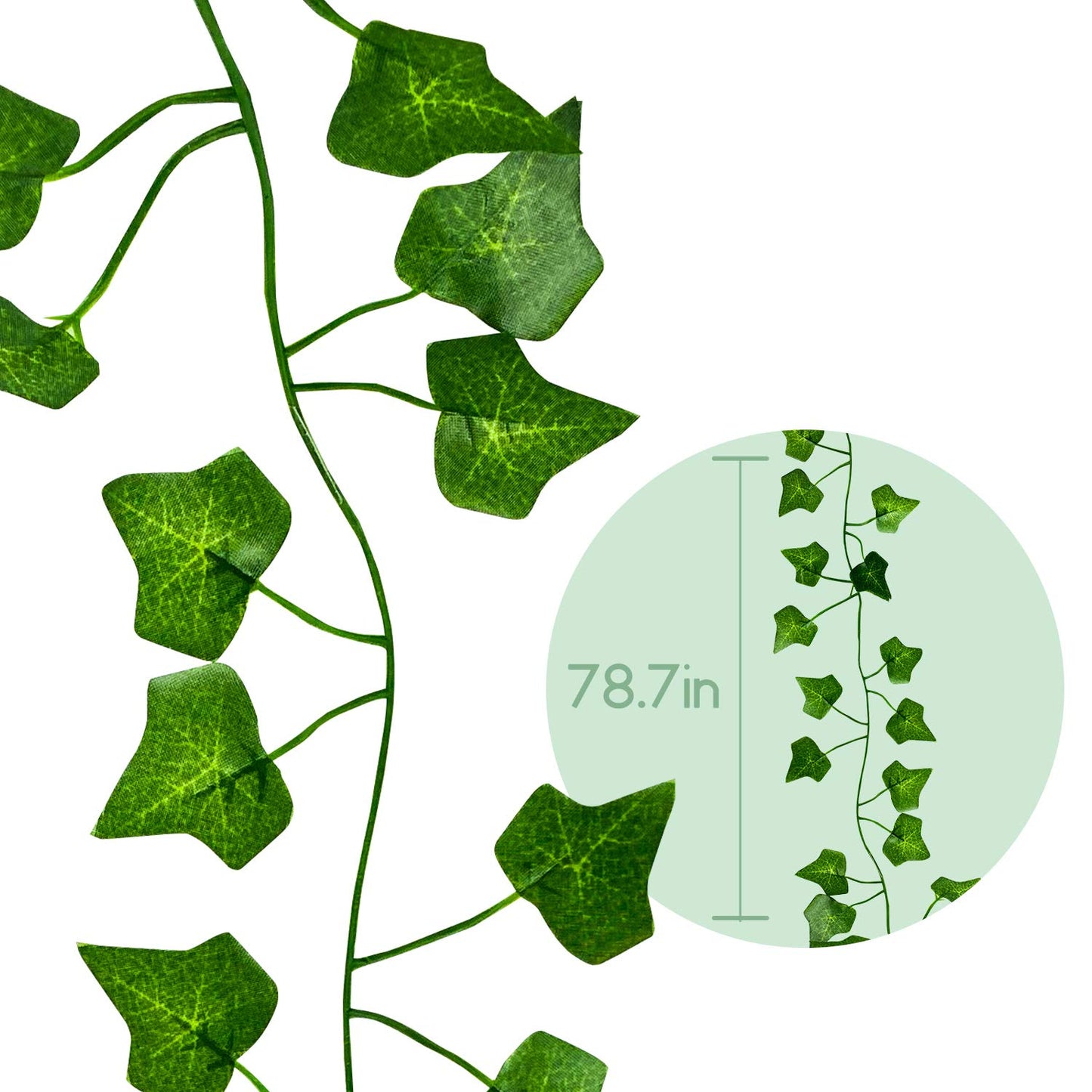 Artificial Hanging Leaves 78ft-12 Pack